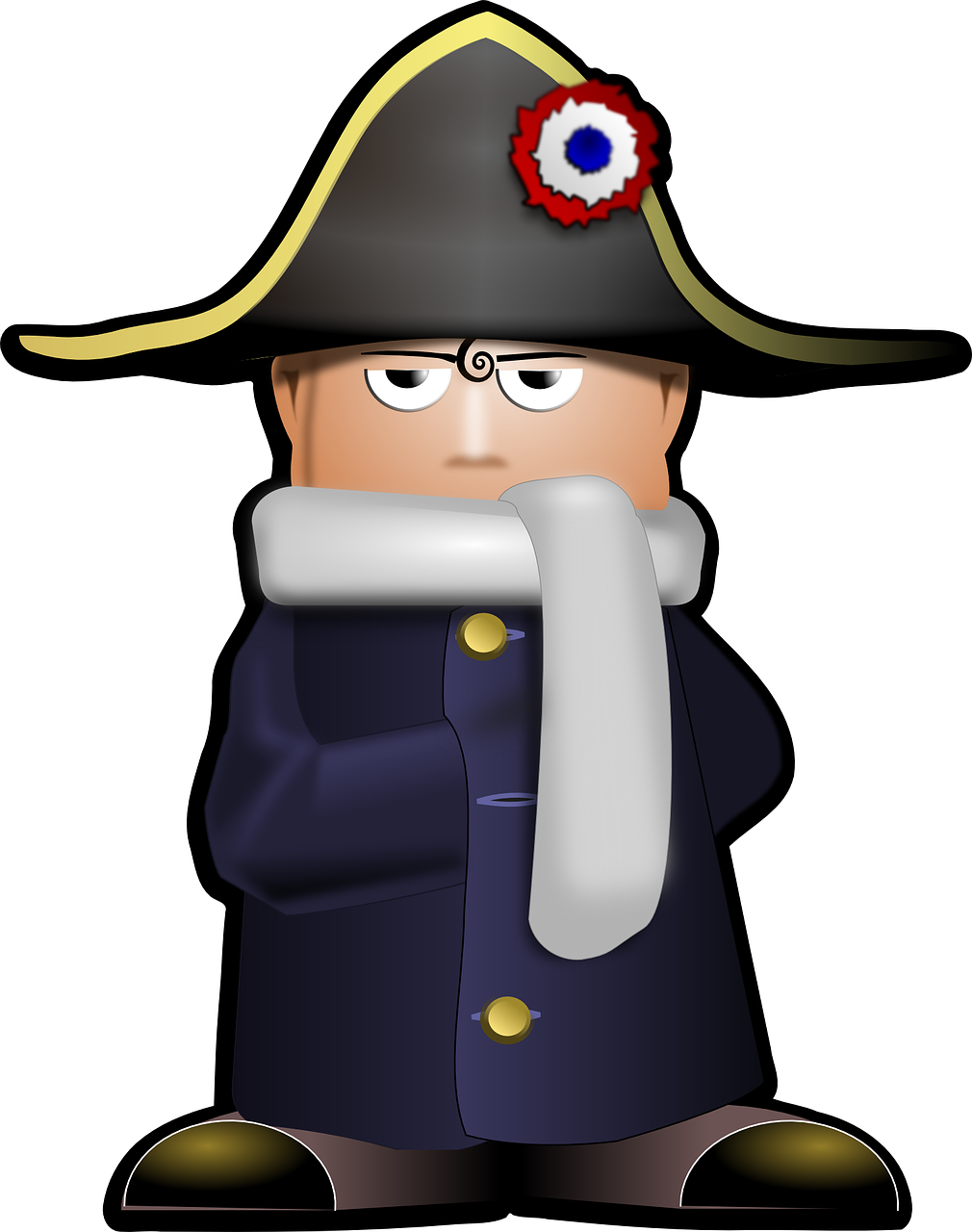 Napolean Figure Clip Art Free Vector - Napoleon Clip Art (474x600), Png Download