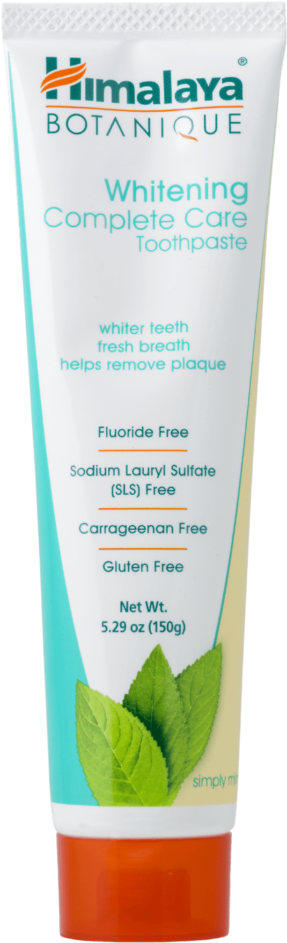 Whitening Toothpaste Without Fluoride - Himalaya Toothpaste Fluoride Free (601x1500), Png Download