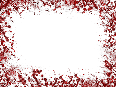 Blood Red Frame Transparent - Frame Blood Png (400x300), Png Download