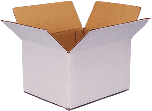 White Exterior Kraft Box Example - Paper Mart (566x412), Png Download