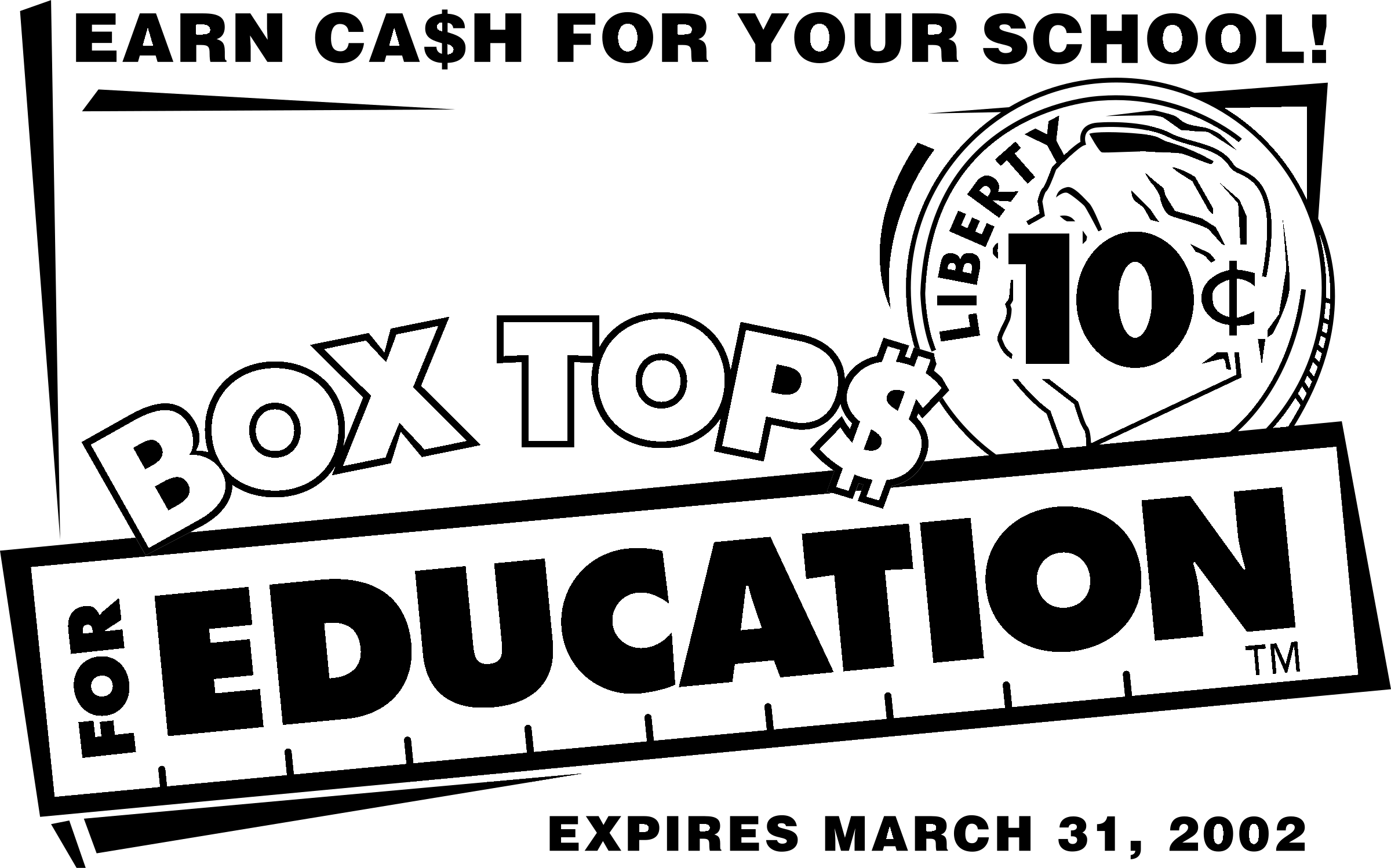 Box Tops Logo Black And White - Box Tops For Education Clip - Free ...