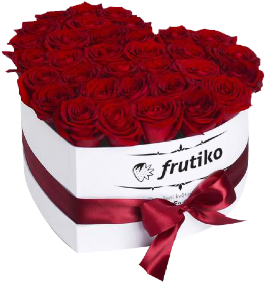 Red Roses White Heart Box - Million Roses (687x687), Png Download