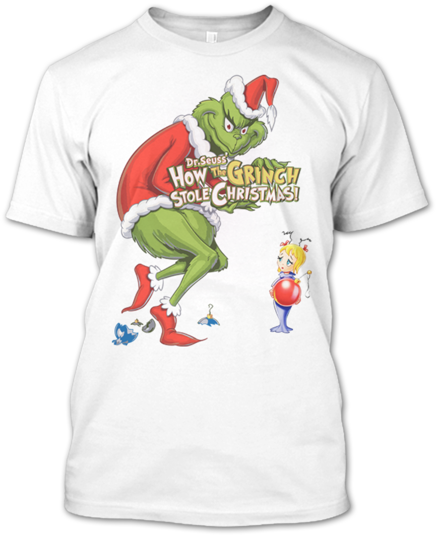 A Black T-shirt With The Shopify Logo - Grinch Stole Christmas: 50th Anniversary Dvd (1080x1080), Png Download