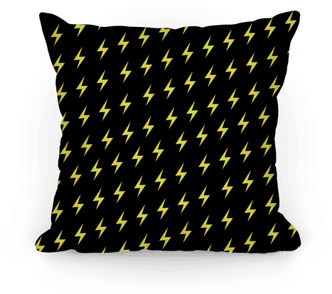 Hufflepuff House Lightning Bolt Pattern Pillow - Pillow (484x484), Png Download