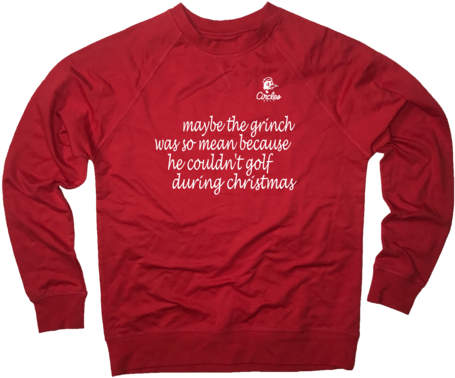 Maybe The Grinch Was So Mean Because He Couldn't Golf - Hoodie (500x500), Png Download