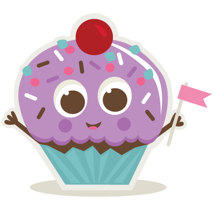 Birthday Cupcake Svg Cut Files For Scrapbooking Birthday - Cupcake Cartoon No Background (432x432), Png Download