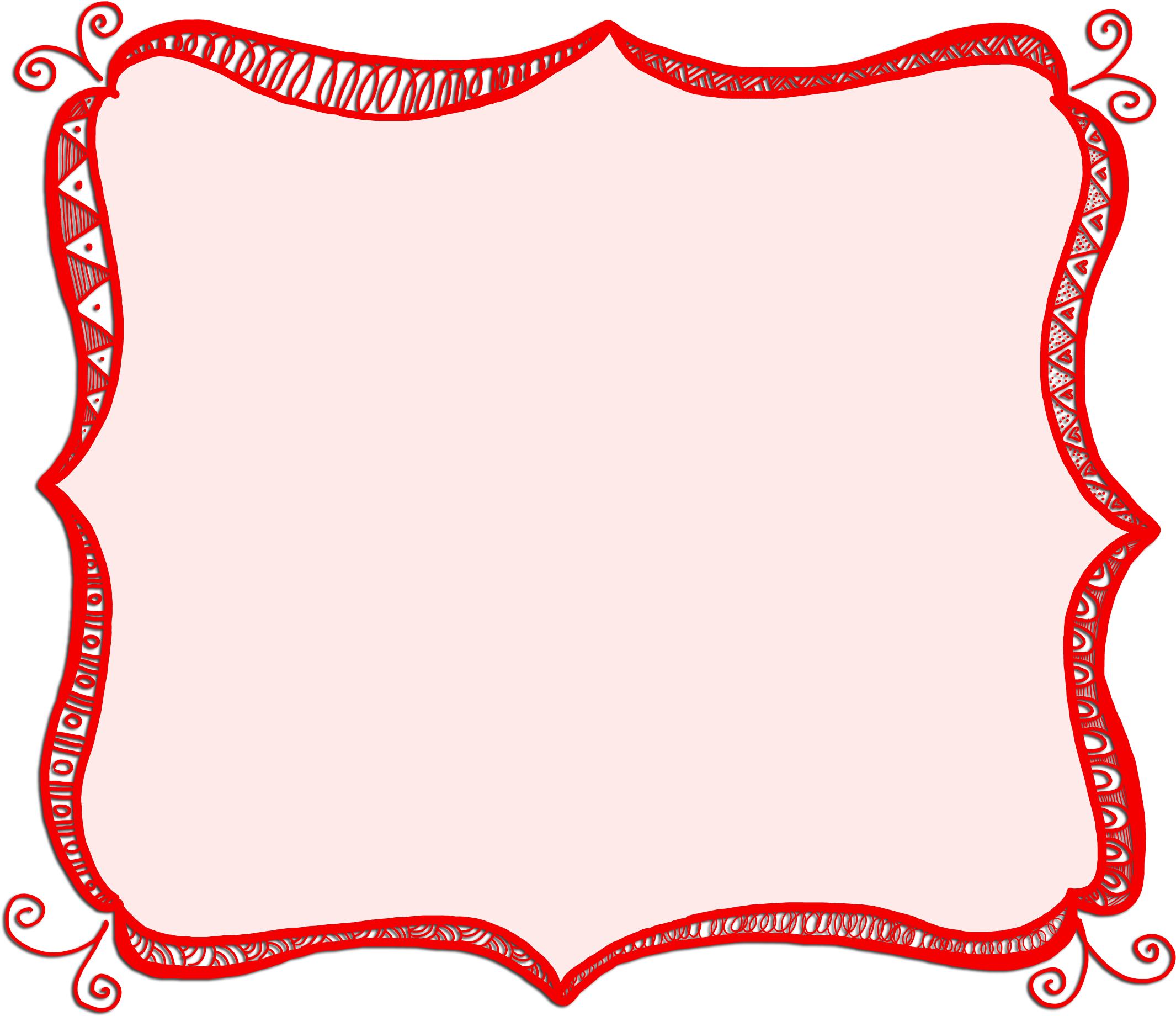 Red Frame - Melonheadz Border Black And White (2159x1916), Png Download