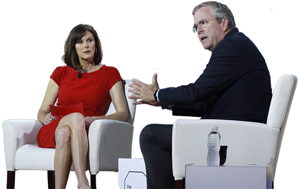 Why New York Magazine Declared Jeb Bush The Winner - Sitting (600x375), Png Download
