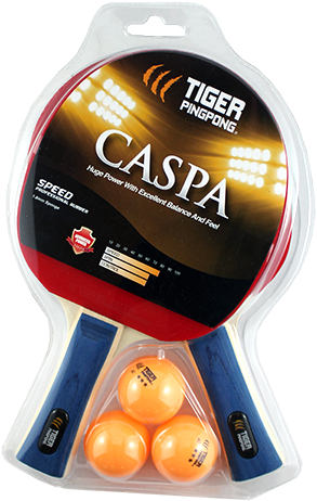 Caspa 2 Kit - Tiger Ping Pong Benga Table Tennis Racket (341x500), Png Download