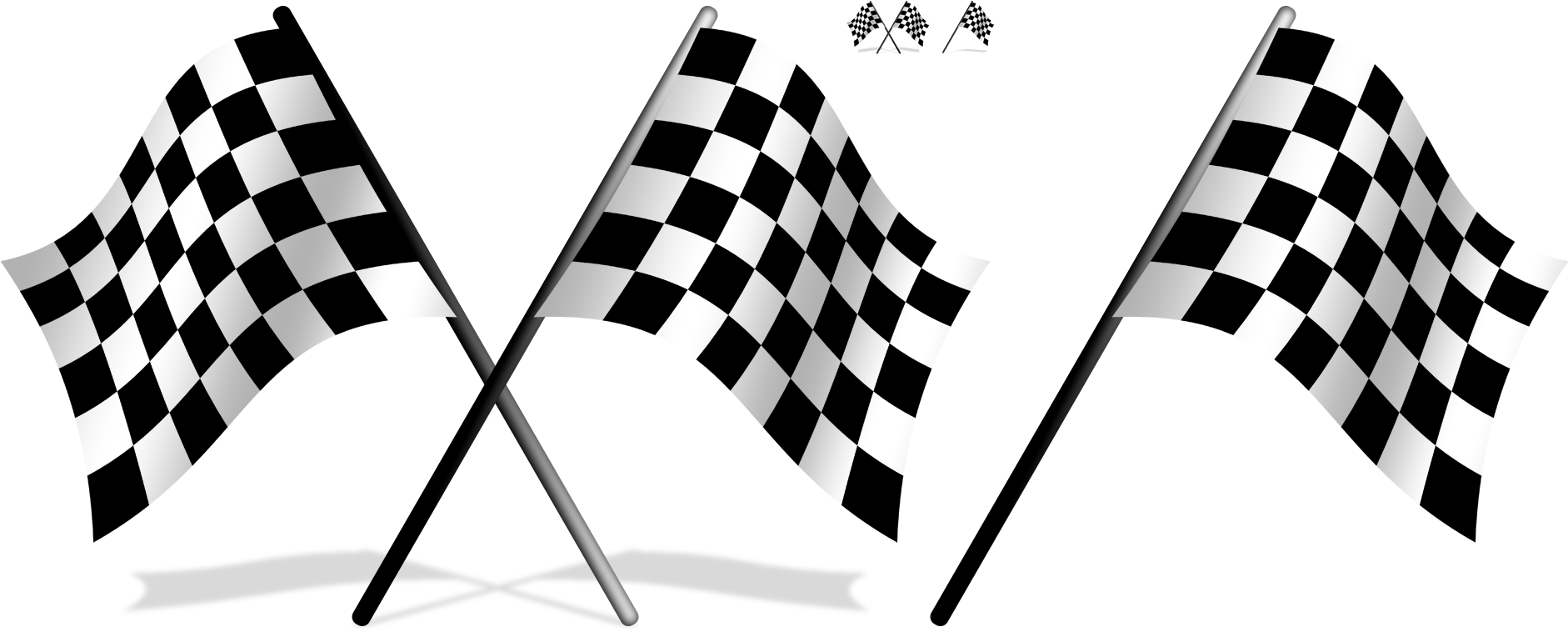 Draughts Check Drapeau Xc3xa0 Damier Racing Flags Clip - Love Dirt Track Racing (2003x1024), Png Download