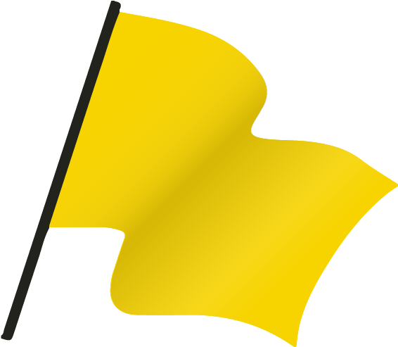 Flag Clipart Yellow - Yellow Race Flag Png (584x494), Png Download
