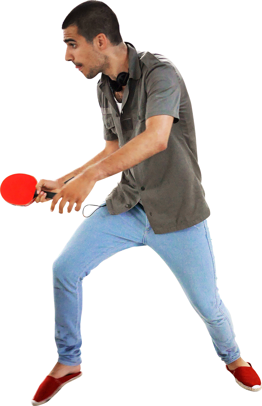 #288 T Playing Ping Pong Musketeer Style - People Playing Table Tennis Png (903x1400), Png Download
