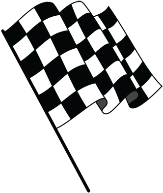 Wavy Checkered Flag - Happy Fathers Day Racing (400x466), Png Download