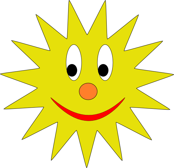 Sun Avatar Clip Art At Clker - Sunshine Clipart (600x579), Png Download
