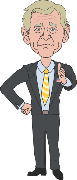Pngt-pngsvgwebpjpg George Bush Png - George W Bush Animated (258x600), Png Download