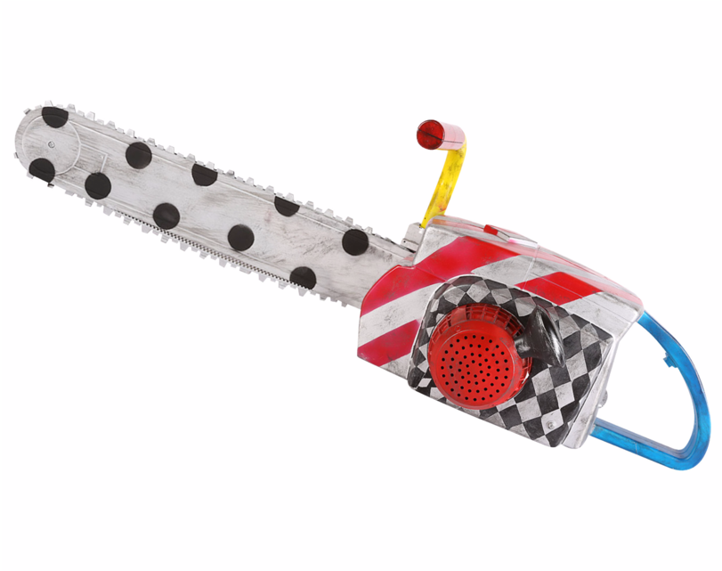 Spirit Scary Clown Animated Chainsaw Prop - Clown Chainsaws Spirit Halloween (1024x640), Png Download