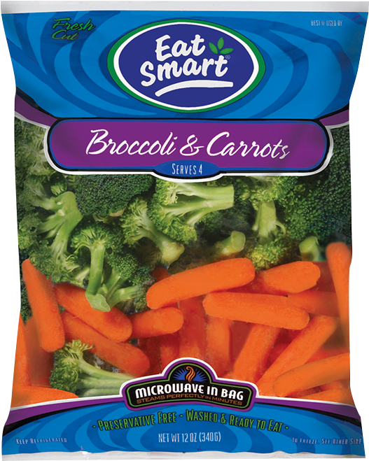 Broccoli And Carrots Bag (527x748), Png Download