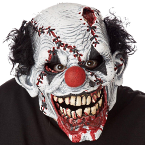 Ripper Face Clown Mask Moving Mouth - Stitches Ripper Clown Mask (500x500), Png Download