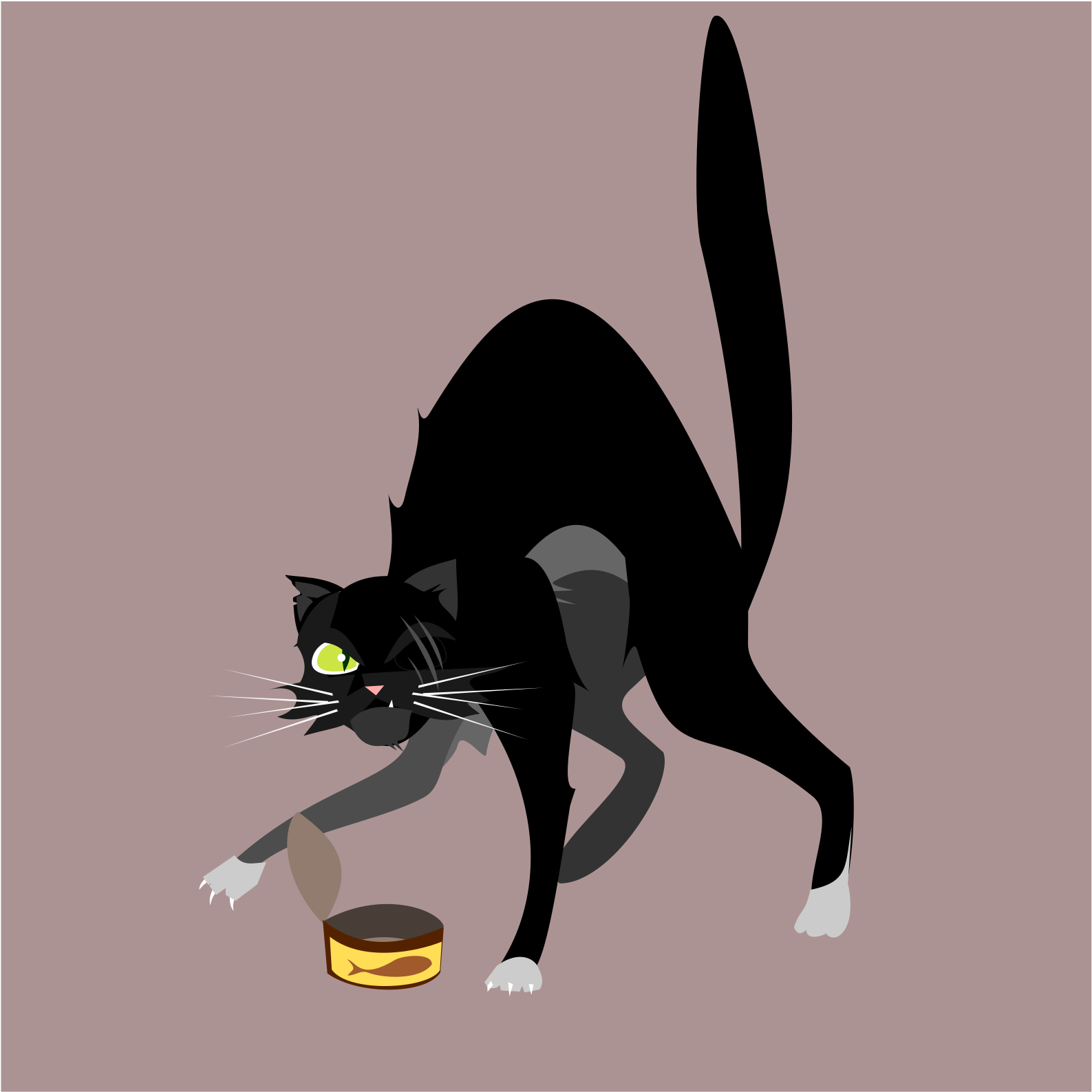 Black Cat Whiskers Cat Tree Tail - Street Cats Transparent (530x750), Png Download