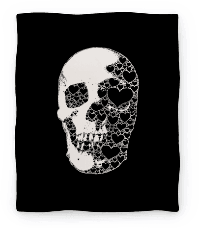 Heart Skull Blanket - Heart & Skull (484x484), Png Download
