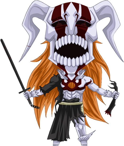 Chibi Ichigo Vasto Lorde Hollow Bleach - Bleach Chibi Ichigo Hollow (774x689), Png Download