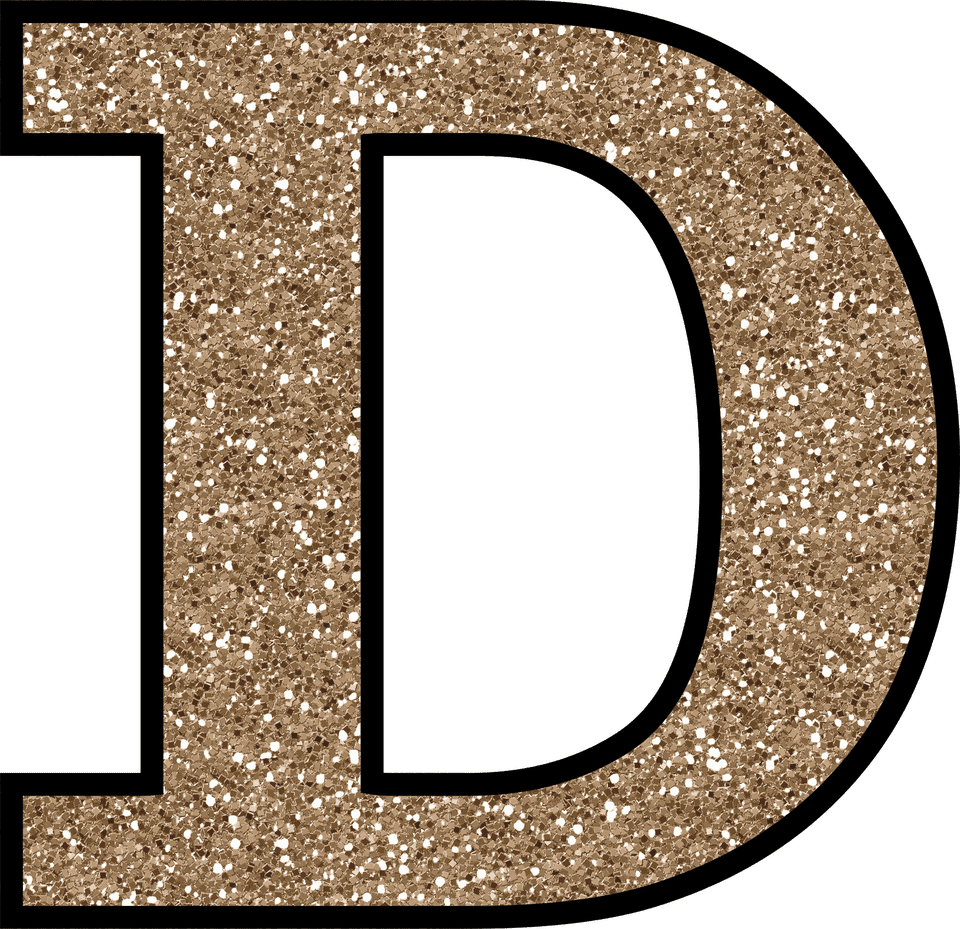 Png Black And White Glitter Without The Glue - Letter D Glitter Png (735x711), Png Download