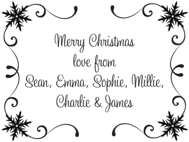 Merry Christmas Stamp - American Crafts Cards W Envelopes 5 X7 8 Pkgkraft Snowflakes (480x480), Png Download