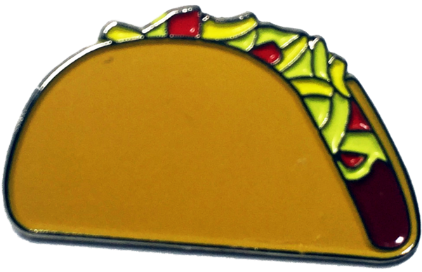 Taco Emoji Pin (600x600), Png Download