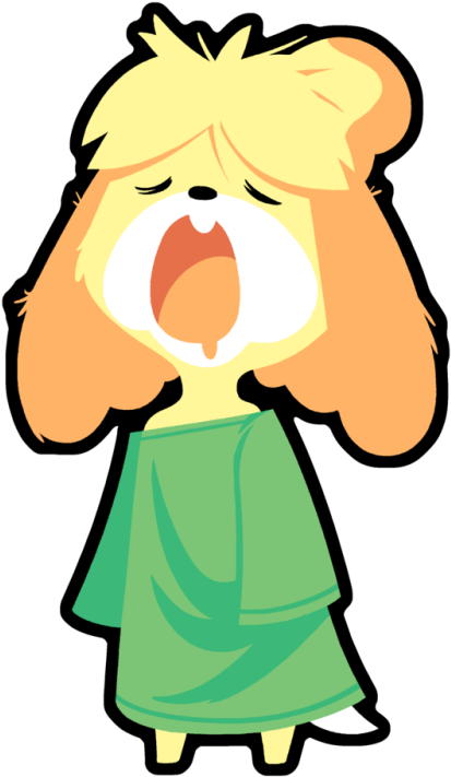 Sleepy 'belle - Animal Crossing Human Isabelle (459x750), Png Download