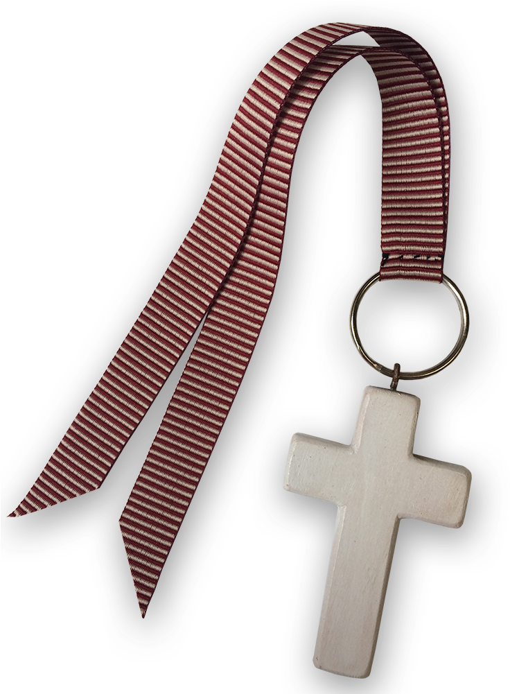Maria Wooden Cross Keyring - Christian Art Gifts Witness Gear Keyring - Aqua Cross (800x1000), Png Download
