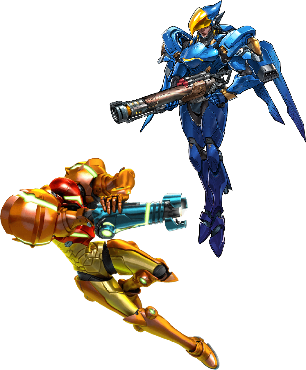 Pharah X Samus - Metroid: Samus Returns: Prima Official Guide (1115x1411), Png Download