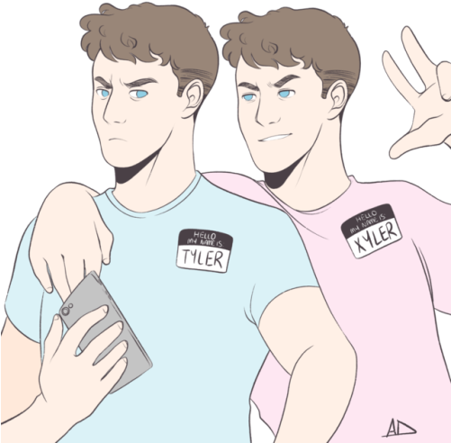 Xyler It's Your Evil Twin I Want Fan Art Right Now - Xyler Tylers Evil Twin (500x500), Png Download