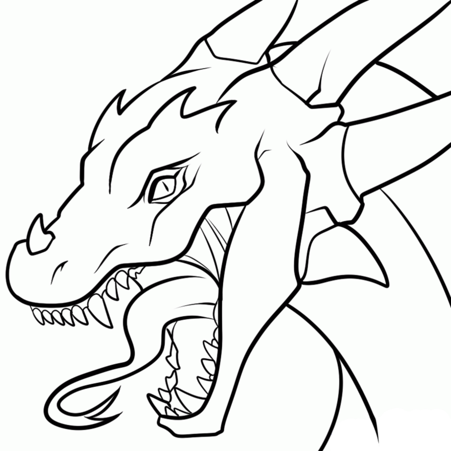 More Like I'm Just Too Cute To Have Legs By Nothofagus - Simple Dragon Head Drawing (894x894), Png Download