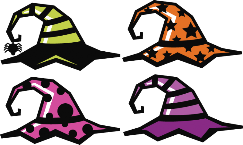 Witch Hat Clipart Large With Witch Hat Clipart - Halloween Free Svg Files (800x480), Png Download