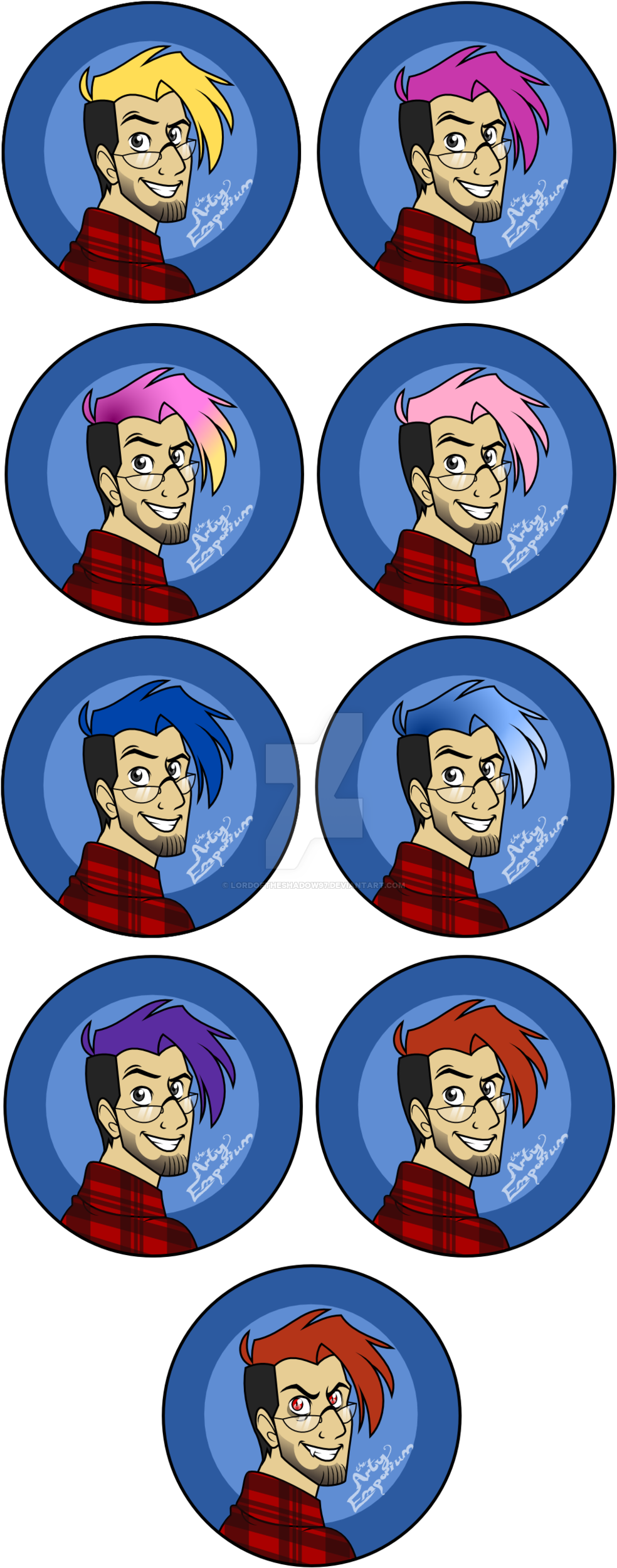 Markiplier Buttons Set By Lordoftheshadow97 On Deviantart - Vector Graphics (1024x2539), Png Download
