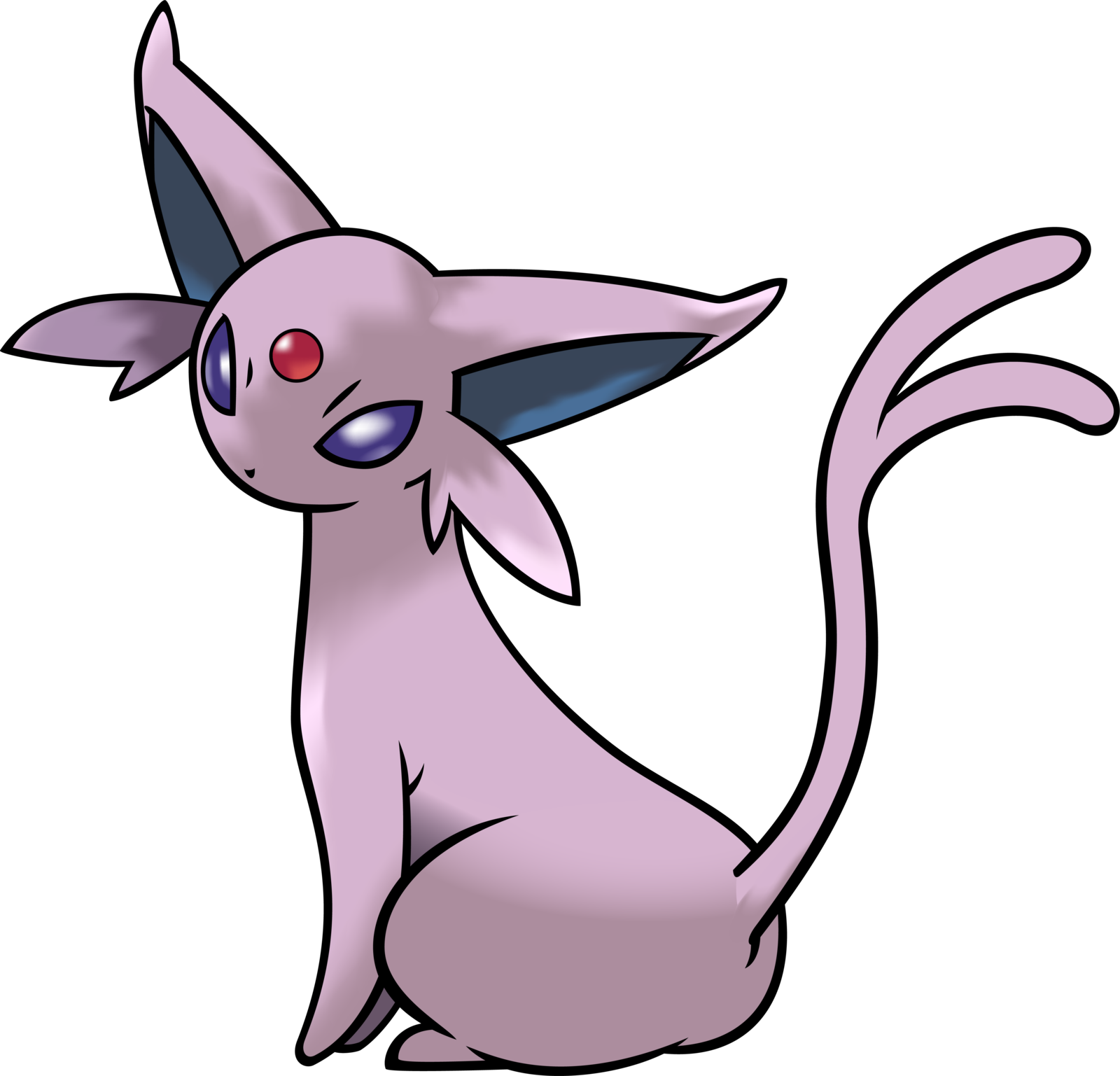 Espeon Vector By Likonan-d5e82d8 - Psychic Pokemon (1600x1537), Png Download