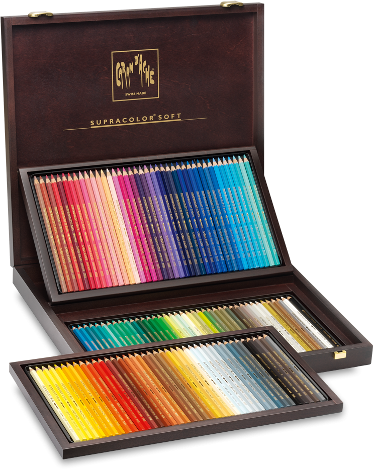 Caran D'ache Watercolor Pencils 120 Count Supracolor - Caran D Ache 120 (1600x1000), Png Download