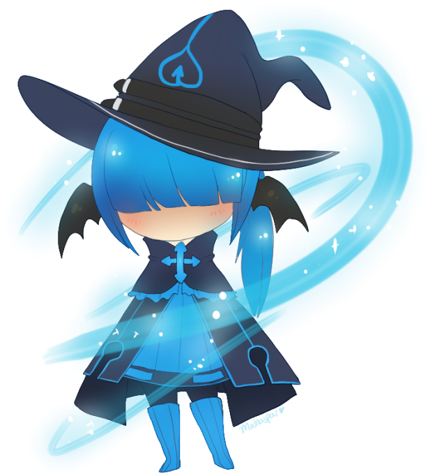 Wizard Hat Chibi Anime Pictures Png Wizard Hat Chibi - Anime Chibi Wizard (700x700), Png Download