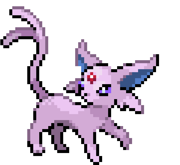 Espeon - Espeon Pixel Art (640x590), Png Download