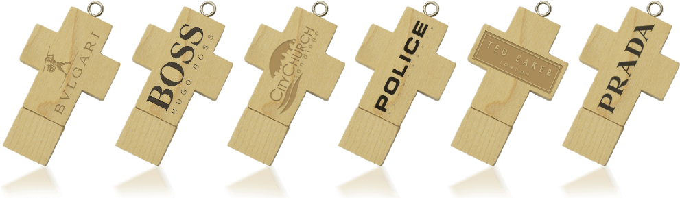 Wooden Cross Usb Drive - Usb Flash Drive (998x294), Png Download