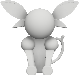 Espeon V6 Front - Cartoon (964x452), Png Download