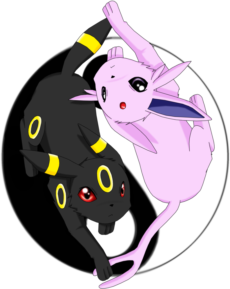 Umbreon And Espeon Love (800x1003), Png Download