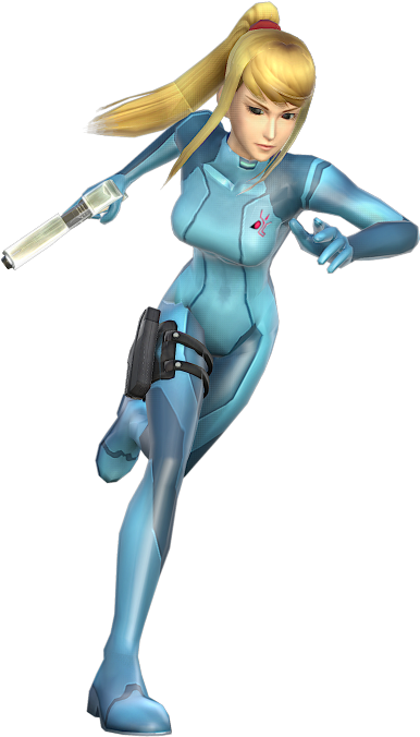 Is - Zero Suit Samus Smash 4 Png (408x691), Png Download