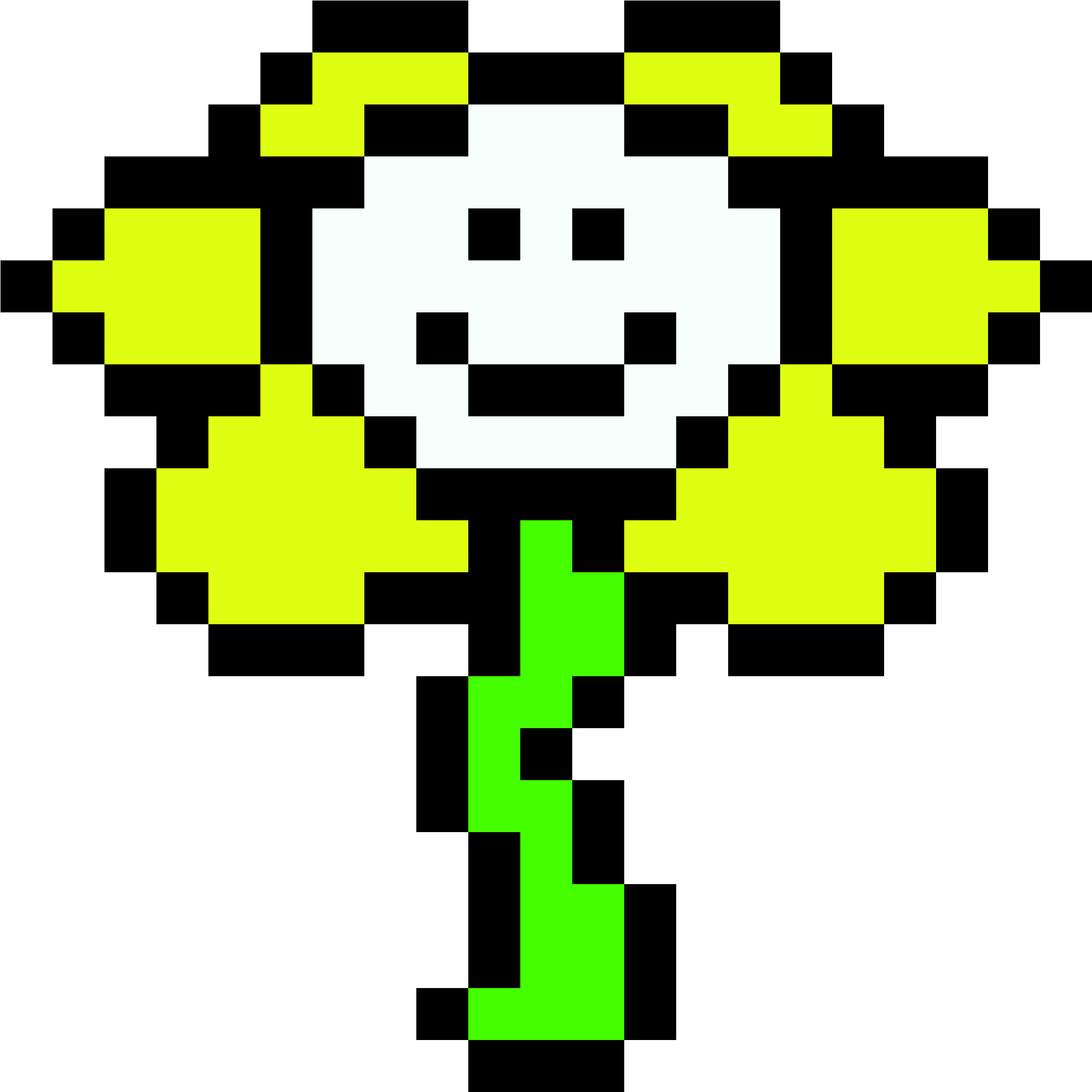 Flowey - Flowey Pixel Art (2700x2800), Png Download