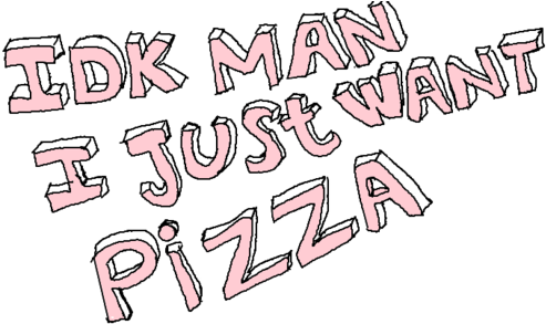Pizza, Pink, And Quote Image - Transparent Words (500x297), Png Download