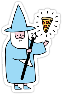Pizza Wizzard By Obinsun - Stickers Tumblr Pizza (375x360), Png Download
