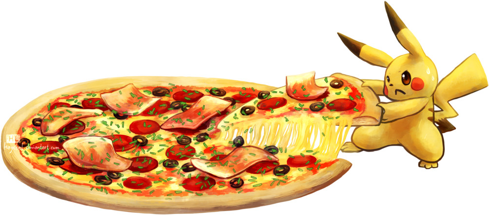 Com Pizza Food Cuisine Dish - Pokemon Pizza Png (1024x507), Png Download