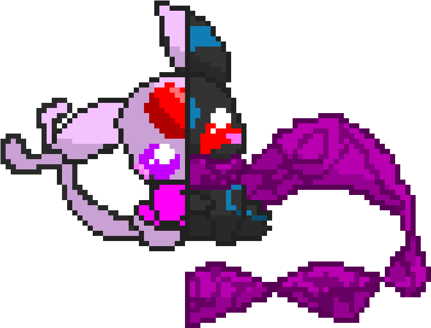 Umbreon And Espeon - Espeon And Umbreon Pixel Art (940x750), Png Download