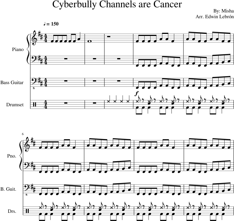 Cyberbully Channels Are Cancer Sheet Music Composed - Budweiser Here Comes The King Sheet Music (850x1100), Png Download