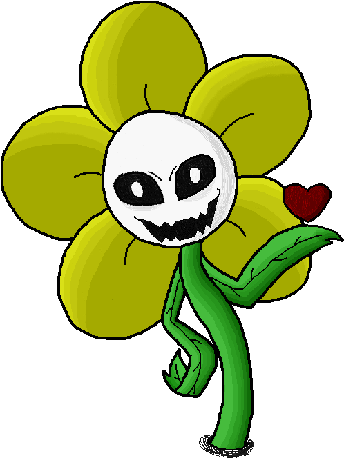 Frisktheflower - Undertale Flowey Gif Transparent (595x742), Png Download